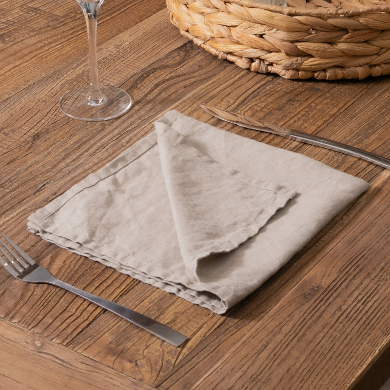 Linen No Pattern Napkin, Cream