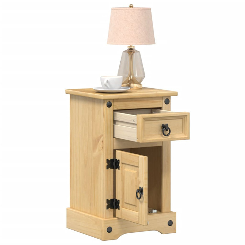 Susex 35cm W Solid + Manufactured Wood Bedside Table