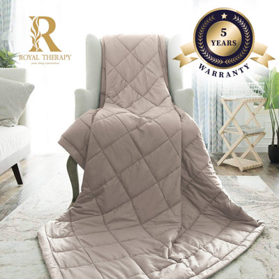 Royal Therapy Weighted Blanket - Heavy 100% Cotton Blankets with Premium Glass Beads
