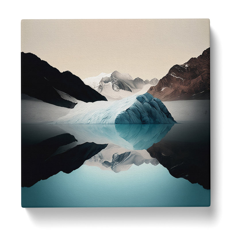 Glacier Minimalism - Wrapped Canvas, 35cm H x 35cm W x 3cm D