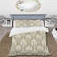 Ensemble de housse de couette traditionnelle beige à motif quadrilobe II-109151639