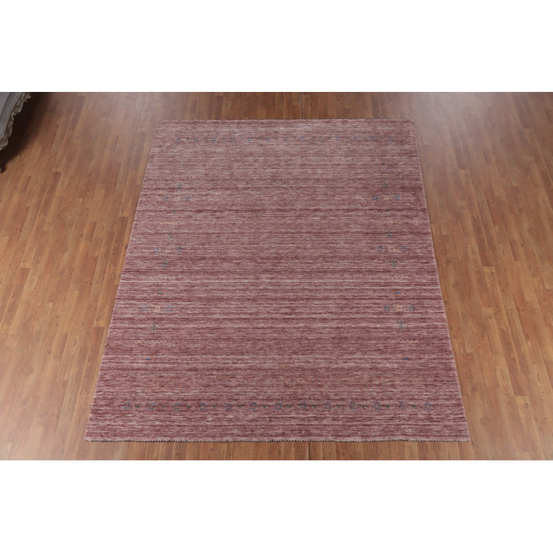 Tribal Gabbeh Style Indian Area Rug 8x10