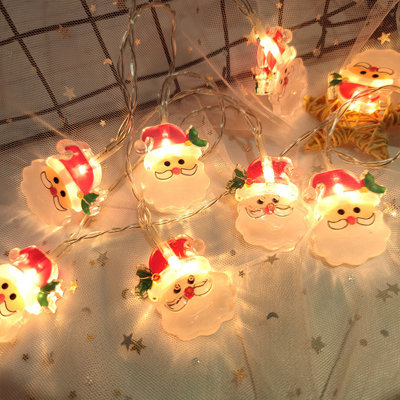 Christmas Lights Decorations, 4.9ft 10 LED Battery(Not Include) Operated Christmas Santa Claus Light String, Waterproof Xmas Fairy Lights for Holiday Party Indoor Outdoor Home Decor