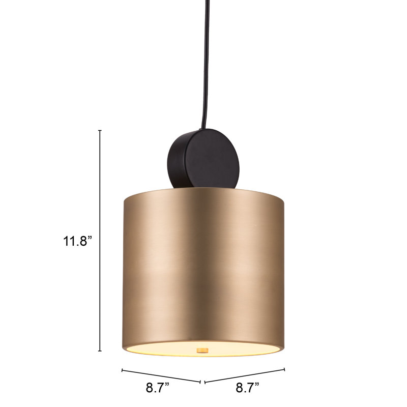 Myson 9'' Contemporary Gold LED Pendant Light