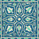 " Graphic Blue Tiles 10 " Mixed Media Print