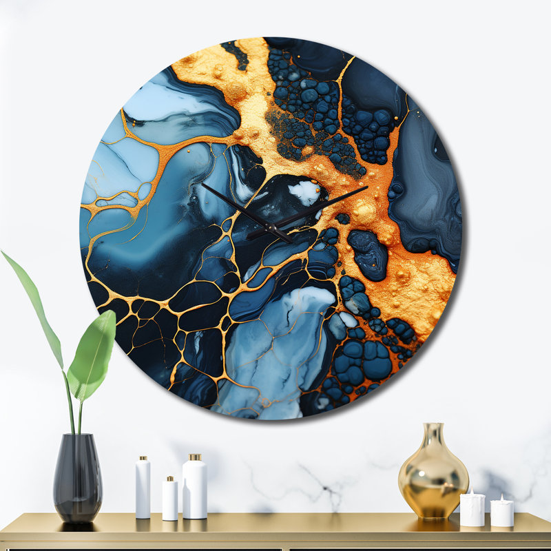 Horloge murale Lava Marble Art, Très grand