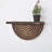 Rustic Decorative Wooden Wall Shelf, 12.2 x 6.3 x 3.5 Inches | 100% Plywood, Modern Geometric Design in Solid Brown | Easy Wall-Mounting, Perfect for Displaying Home Décor & Organizing Small Items