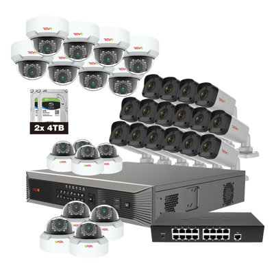 Home Imports Emporium 32 Channel 8TB NVR Surveillance System with 32 Cameras