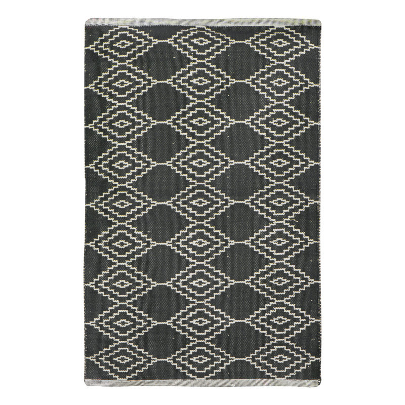 Soderquist Rectangle 90 cm x 60 cm Geometric Flatweave Area Rug