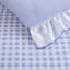 Édredon double / grand avec volants doubles, aspect doux, coussin rond, lit en tissu respirant, motif, volant double couche, microfibre