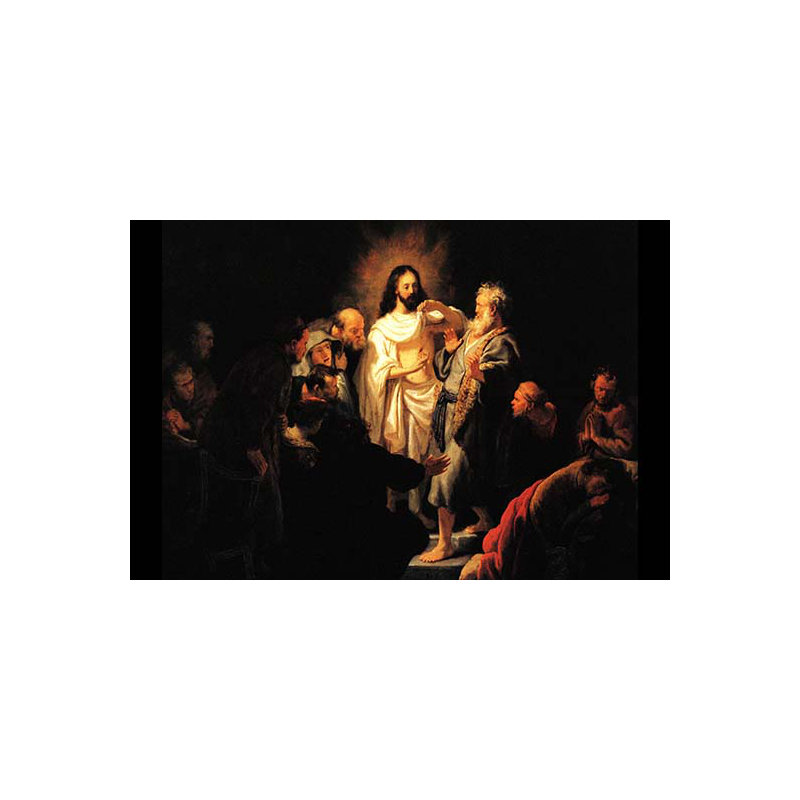 Christ montre sa plaie-impression d’art graphique, H 20 po x l 30 po x P 1,5 po