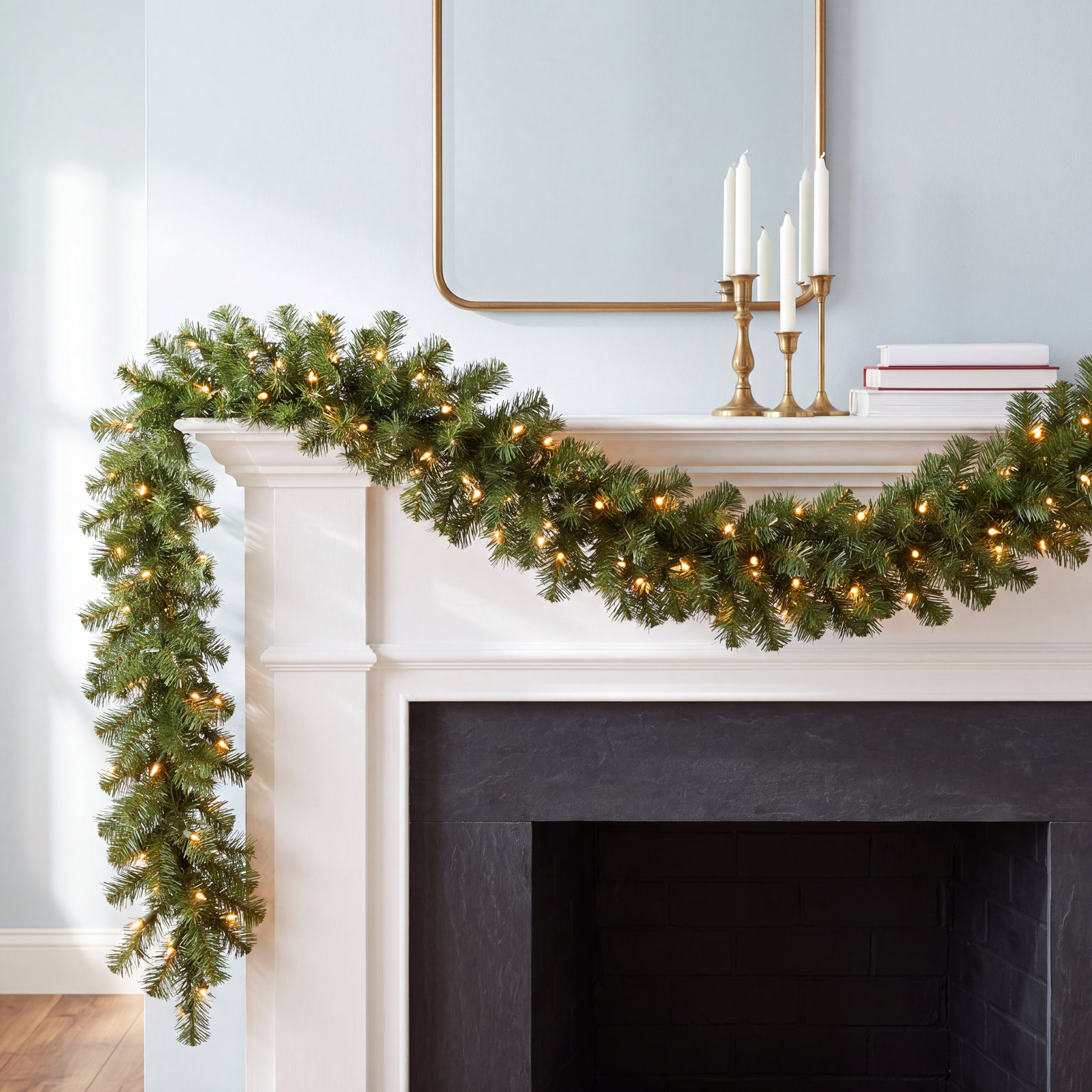 108" Pre-Lit North Valley Spruce Garland