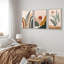 «Mid Century Modern Boho», feuille de fougère abstraite et paysage du désert-73721019-73721027