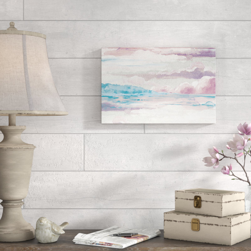Paysage côtier de style côtier « SS », reproduction d’art sur toile, H 12 po x l 18 po