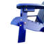Chaise en bois franc bleu massif avec assise large, pour une assise agréable, des étapes d'assemblage, un processus de détente facile