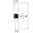24'' Dimmable Led Iron Gold Wall Sconce with Seeded Tempered Glass-710739551