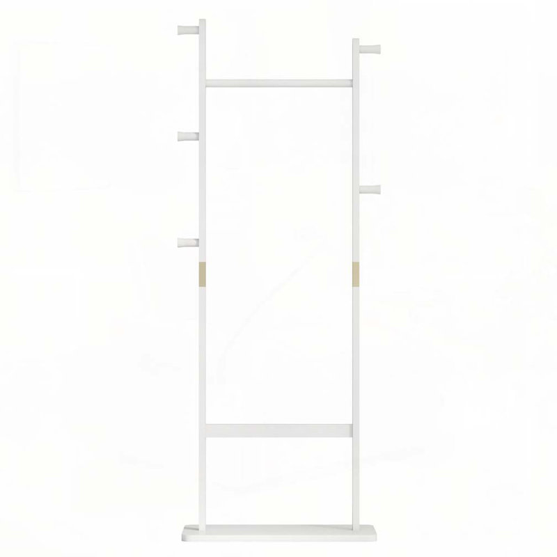Portemanteau en bois massif, Blanc