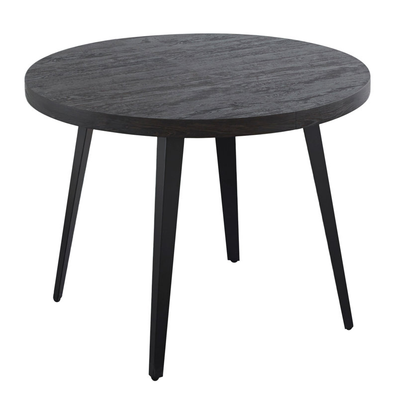 Vesta Extendable Folding Kitchen Dining Table, Black, Black