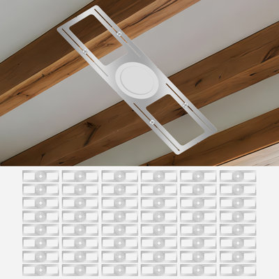 48-Pack New Construction Mounting Plate, 2-3-4-5-6 Inches,For LED Recessed Lighting Housing Kits, Shallow Recessed LED Lighting Plates,Universal Light Fixture Mounting Bracket for LED Recessed Lighting
