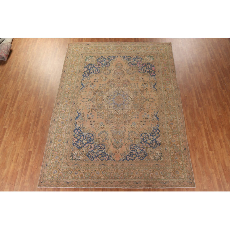 Tapis traditionnel en laine fait à la main 9 x 13
