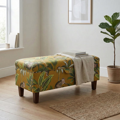 Upholstered Bench with Flip Top