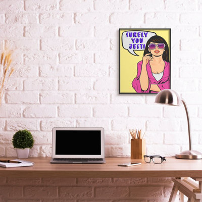 Impression d’art graphique « slang », « too you jest », une phrase féminine.