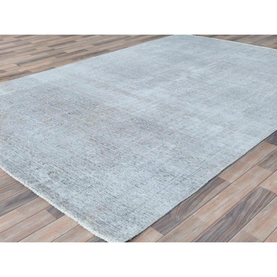 Tapis unique noué à la main de style années 1960 de 7 pi x 10 pi 2 po gris Tyliah