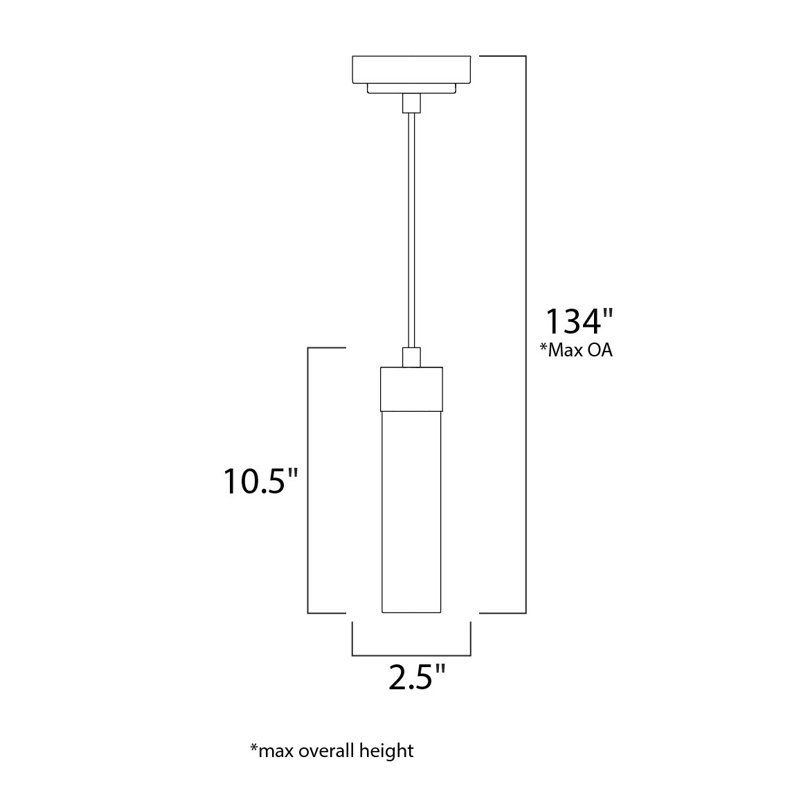 1 - Light LED Single Pendant