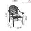 Chaise de patio en fonte d'aluminium 4 pièces avec structure et coussins noirs-531808079-531808065