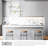 Tagliato 4 - Light Matte Black/Brushed Gold LED Kitchen Island Pendant