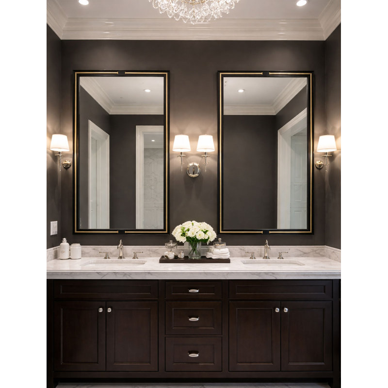 Elle Mirror, Black/Gold