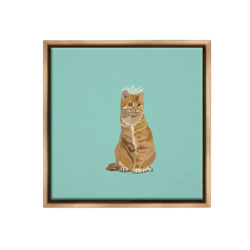 «Royal Tabby Cat» par Amelia Noyes sur, Cadre flottant orme Montalcino, H 25 po x l 25 po