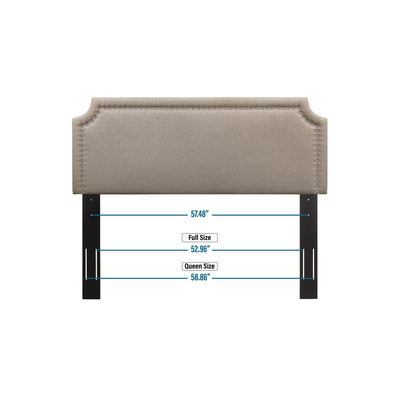 Daleiza Upholstered Headboard, Full/Queen, Beige
