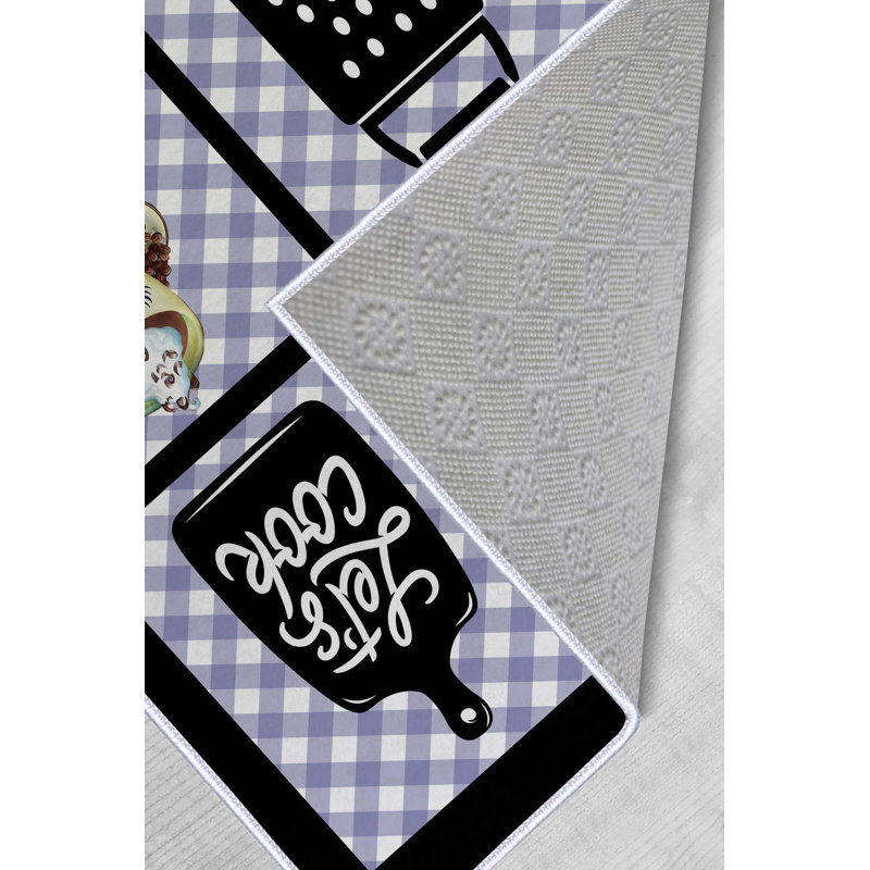 Tapis de couloir élégant (2,6 x 4,9 pi), 100% polyester, 650 g / m² | Antibactérien, antidérapant sous le dessous, hauteur de poils de 0,3 po | Lavable à la machine, impression numérique 3D | Parfait pour le vestibule, le salon et la chambre à coucher