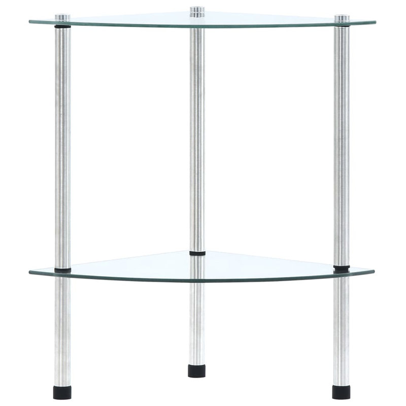 Sisneros 30cm W Metal Shelving Unit, Transparent