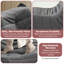 Canapé-fauteuil surdimensionné moderne, sans assemblage, gris foncé-1794877816