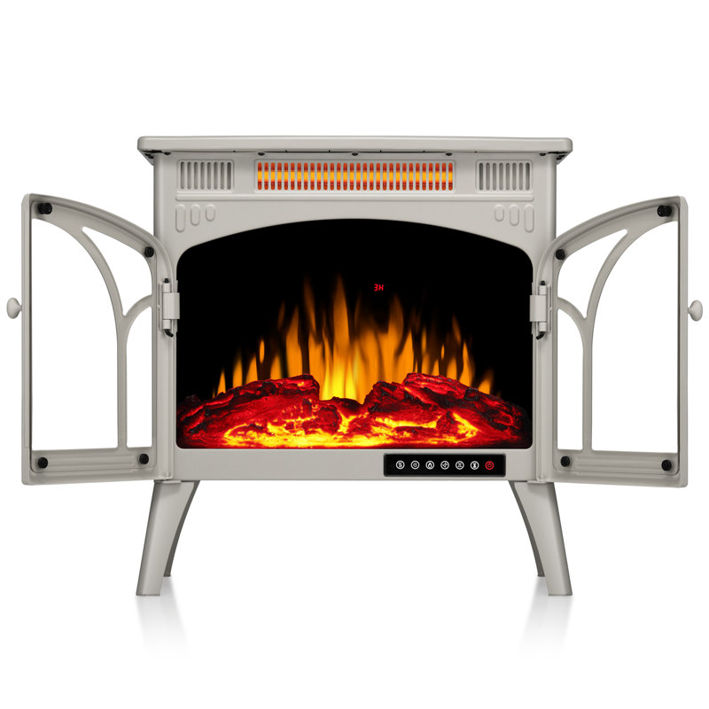 Antarctic Star Electric Fireplace Heater 25" with Remote Control,Heater w/Realistic Flame Effect, Overheat Protection, Temperature Adjustable, 1500W, for Indoor Use
