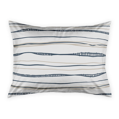 Polyester Striped Sham Set