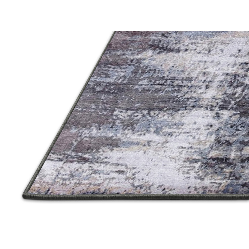 Tapis bleu / gris / blanc, Rectangle 4 pi x 6 pi