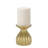 Aurelia Ribbed Contour 5" Gold Ceramic Candle Holder-1828706653