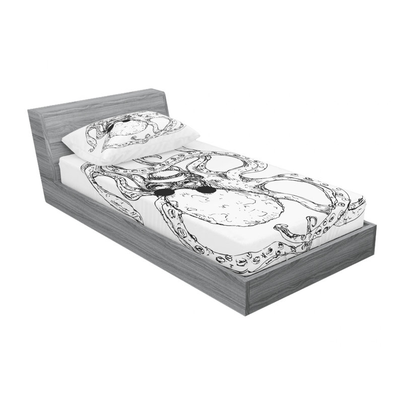 Microfiber Sheet Set, Twin Sheet Set with Fitted Sheet