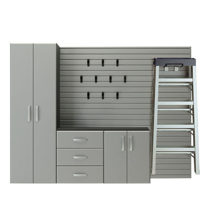Flow Wall Complete Workstation, White