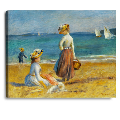 Reproductions d'art sur toile, "chiffres sur la plage" par Pierre-Auguste Renoir, impression sur toile