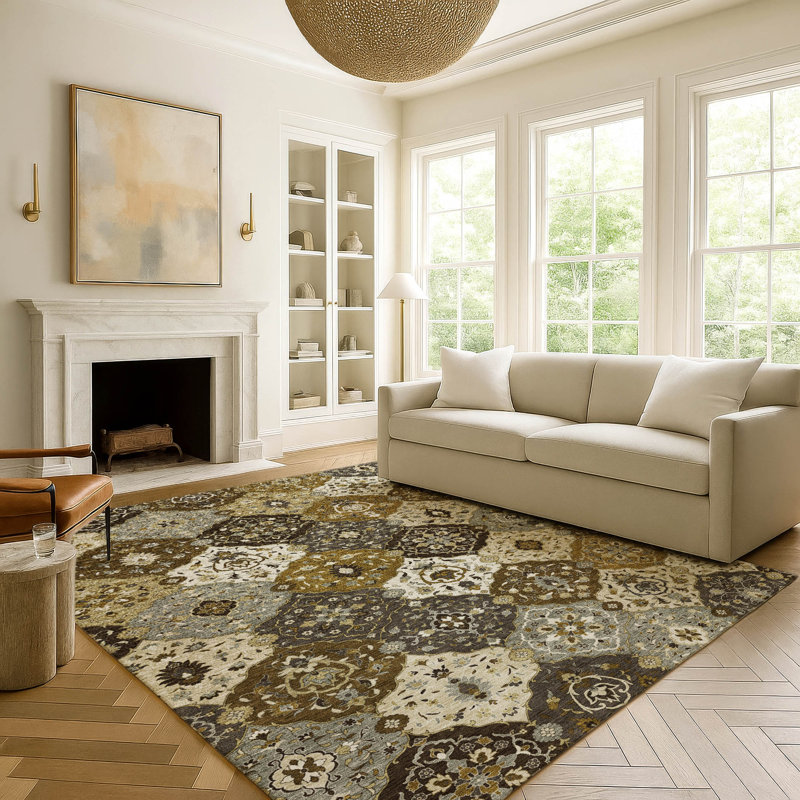 Tapis Premium lavable à la machine Mayfield AMF2292, Brun, 3 pi x 5 pi