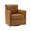 Fauteuil club pivotant en cuir Tessler-729486176