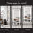 64 inch x 21 inch full-length vertical mirror with LED light, illuminated floor mirror with bracket, dimming wall mirror with full-length aluminum alloy thin frame, black