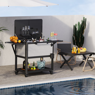 104 Quart Large Capacity Resin Patio Rolling Cooler