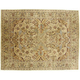Antique Weave Sultanabad hand-knotted New Zealand Wool Gold/Green Area Rug