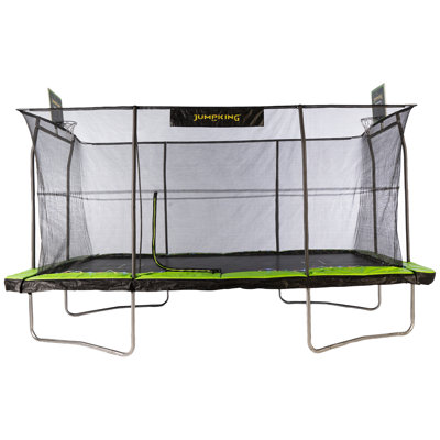Trampoline JumpKing 10 pi x 15 pi avec 2 paniers de basketball, imprimé de terrain et lumières DEL