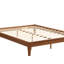 Structure de lit plateforme en bois de bambou massif et solide, avec support en lattes de bois, aucun sommier requis, assemblage facile-1170368168